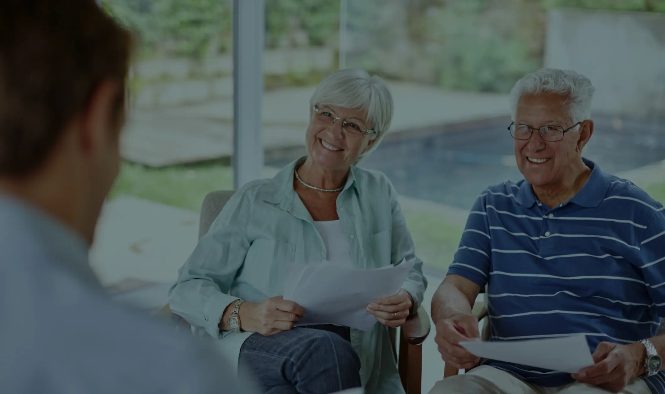 Couple with paperwork